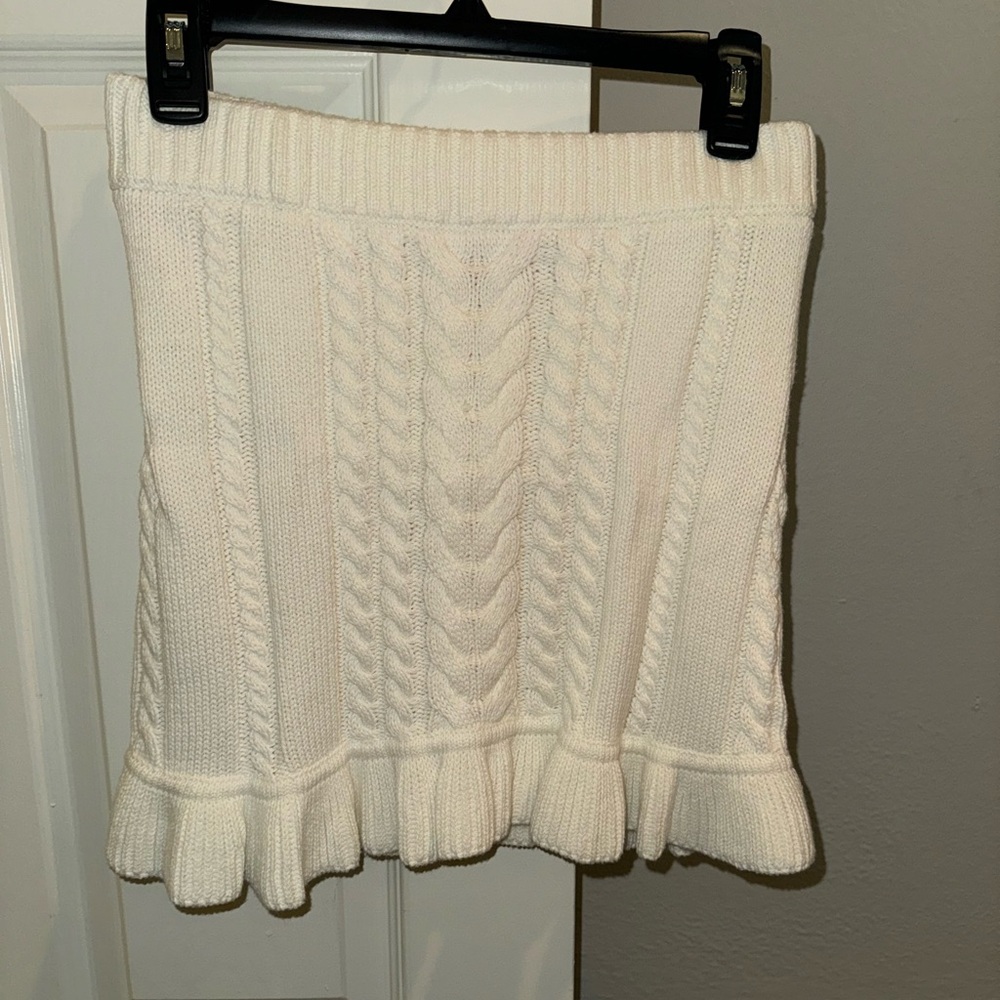 Show Me Your Mumu Cream Ruffle Skirt